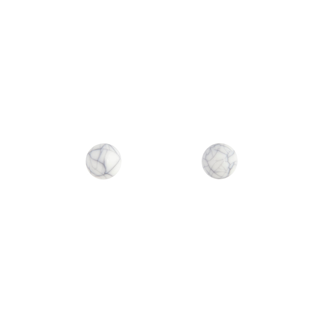 Marble Cracked Ball Stud Earrings