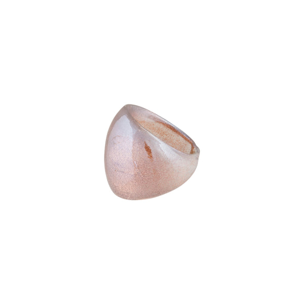 Bronze Glitter Dome Ring
