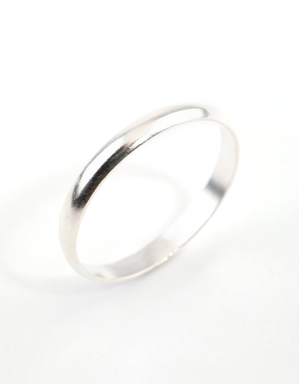 Sterling Silver Plain Band Ring