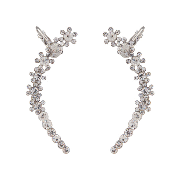 Diamante Double Flower Ear Cuff Pack