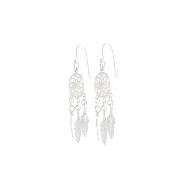 Sterling Silver Dreamcatcher Earrings