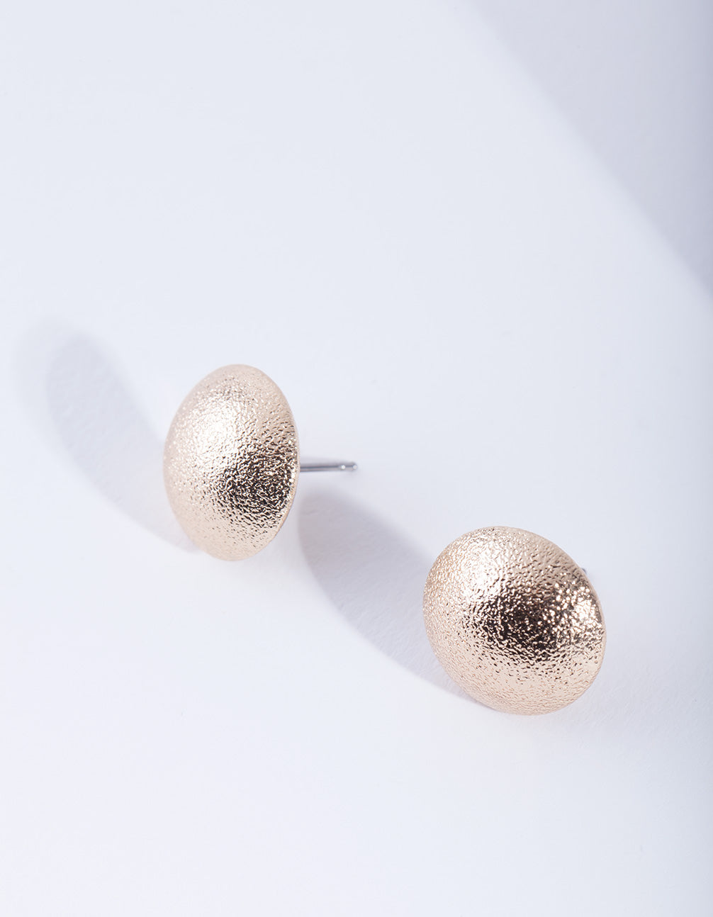 Gold Sparkle Button Earrings