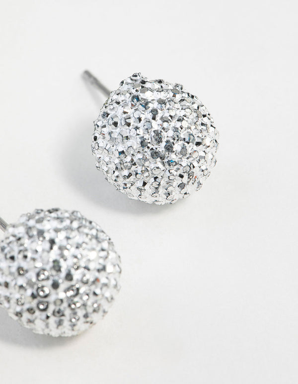 Surgical Steel Glitter Ball Stud Earrings