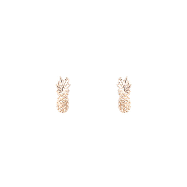 Rose Gold Pineapple Earrings