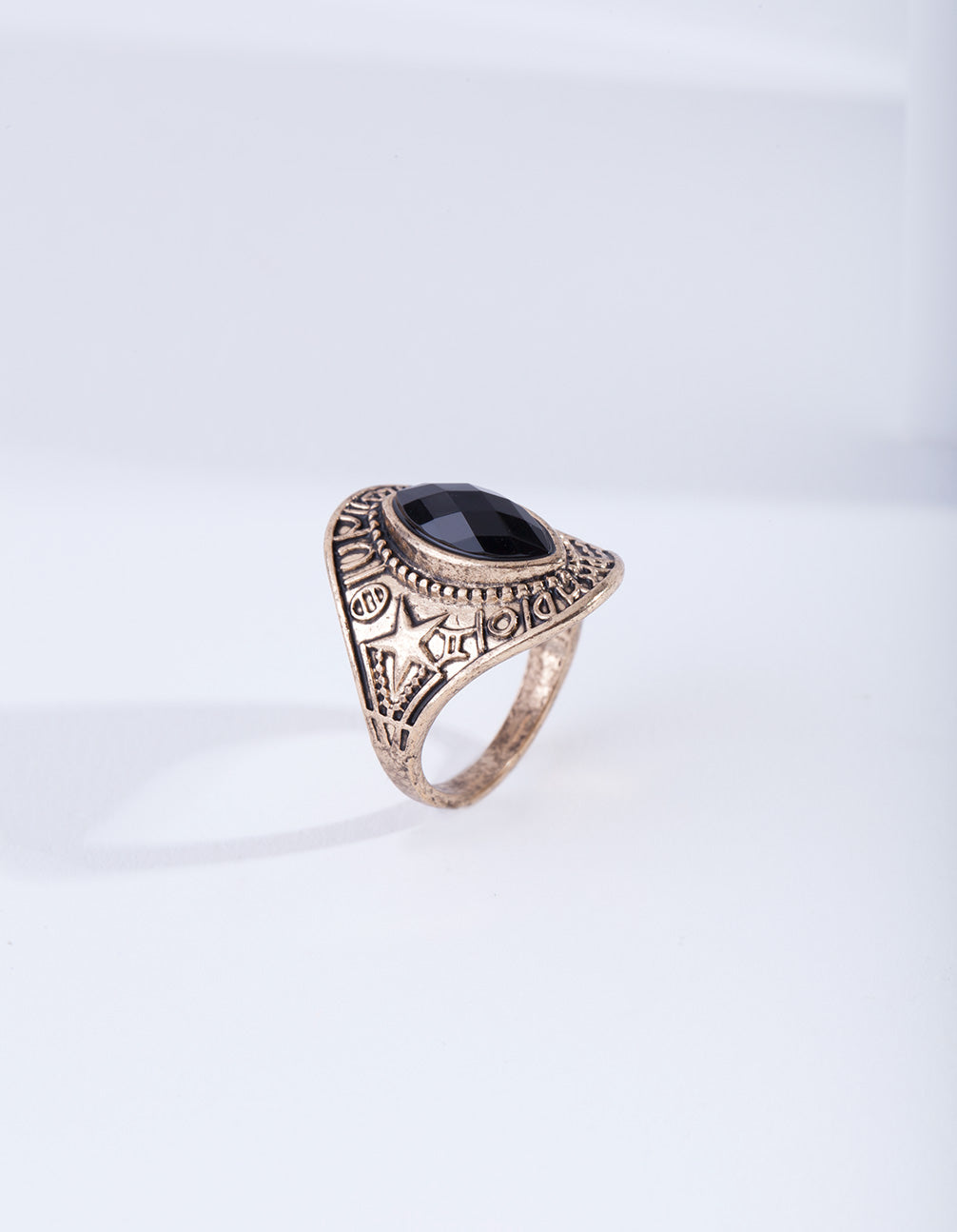 Antique Gold Star Jewel Ring