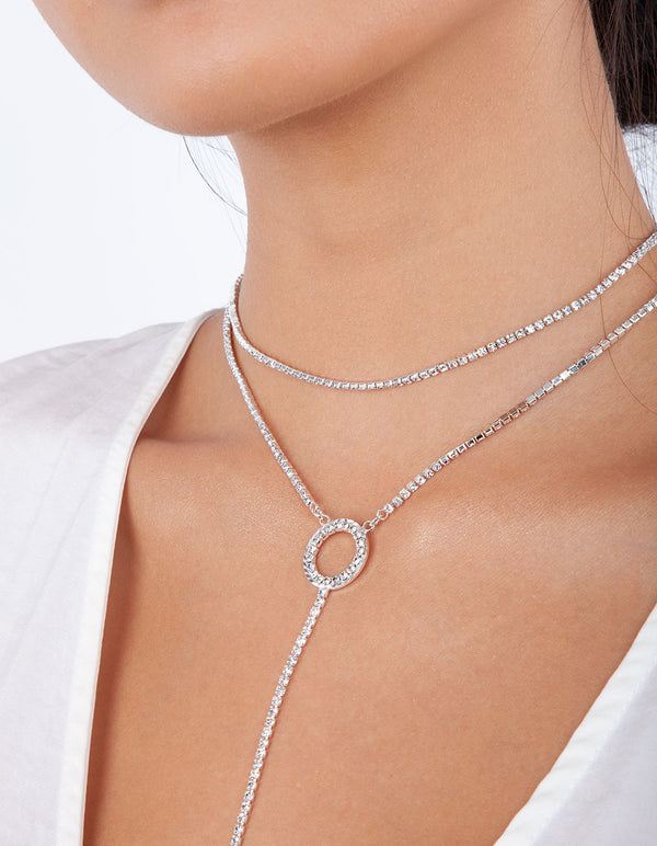 Silver Circle Cup Chain Choker