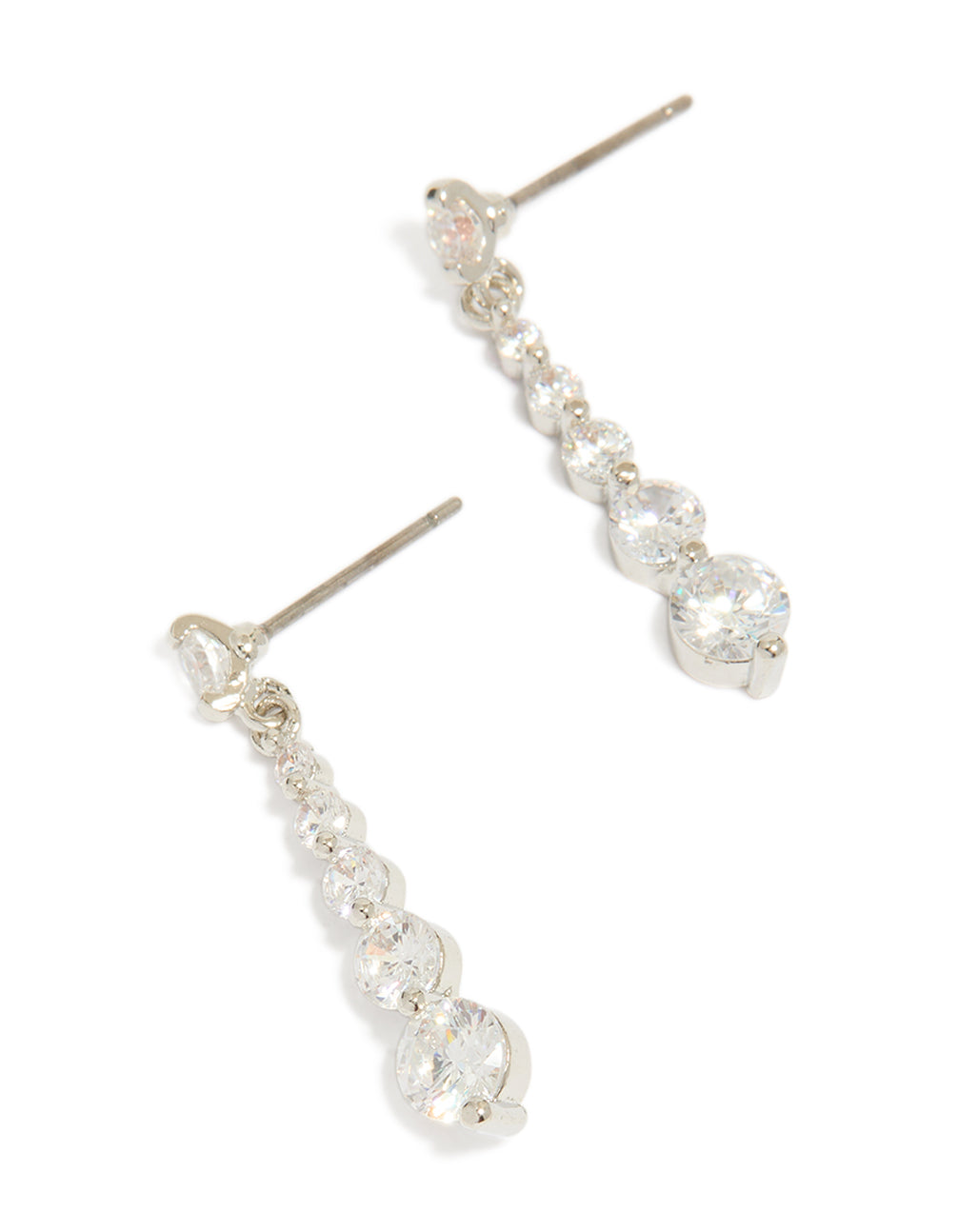 Small Graduated Crystal Drop Earrings
