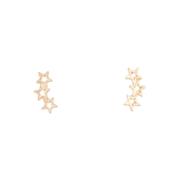 Gold Starline Stud Earrings