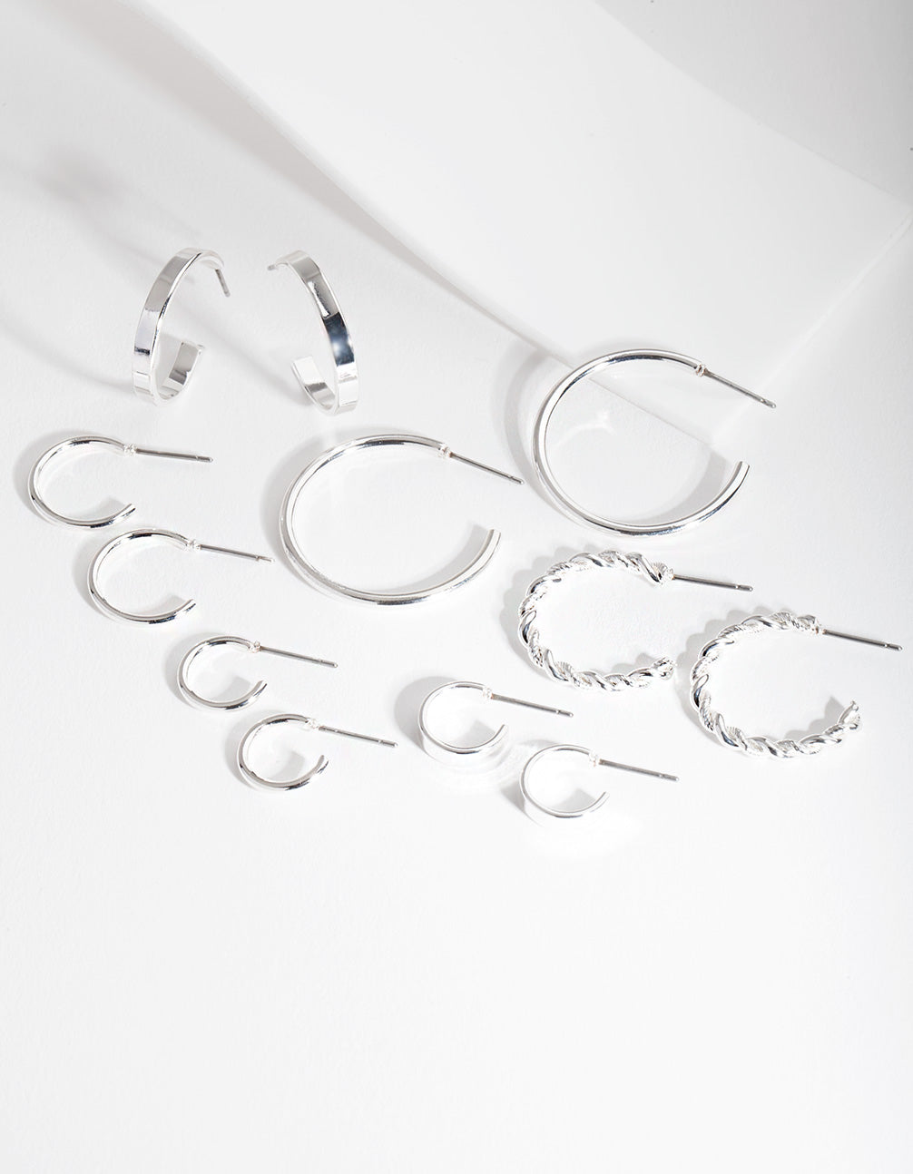 Silver Sleeper Hoop Earring 6-Pack
