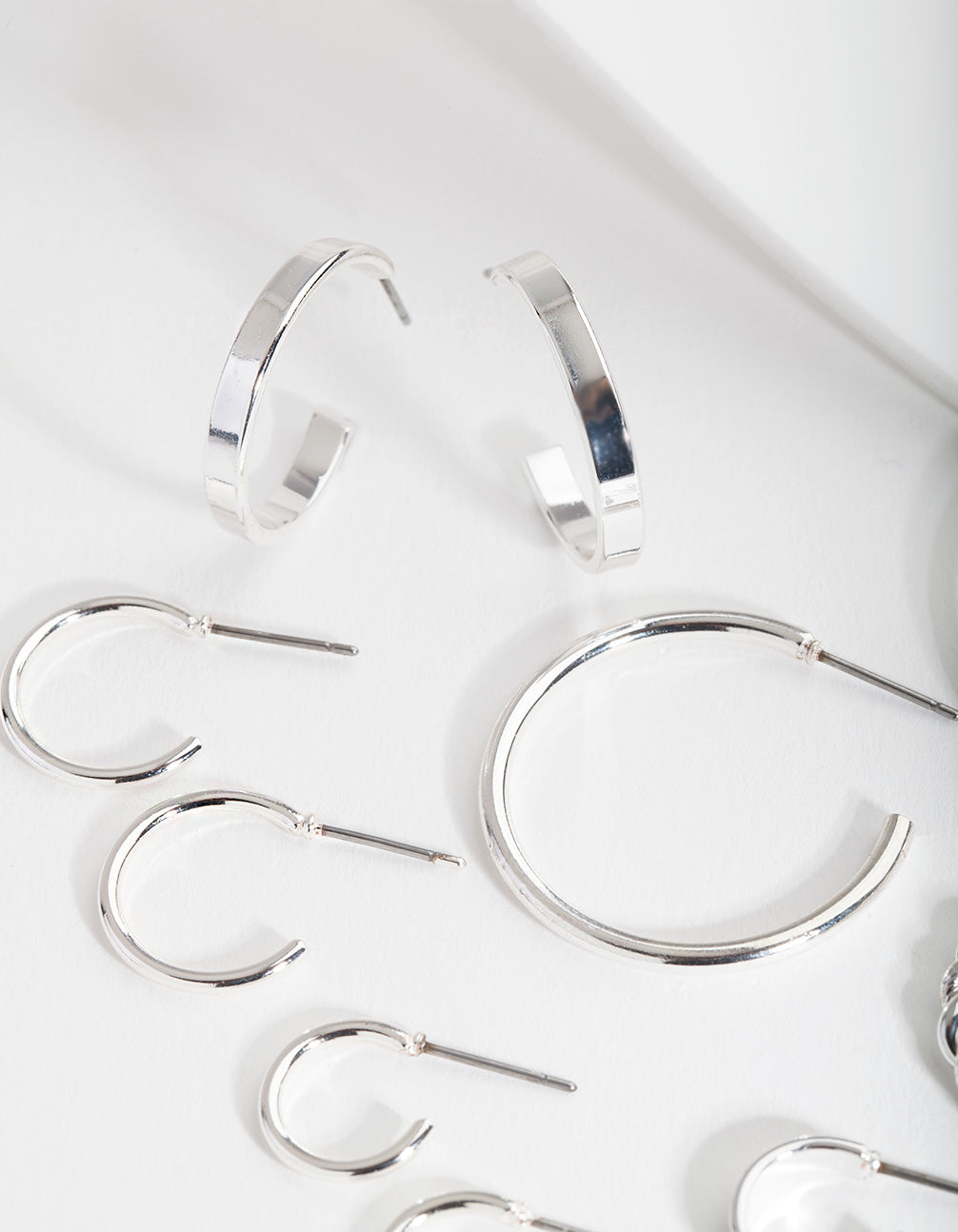 Silver Sleeper Hoop Earring 6-Pack