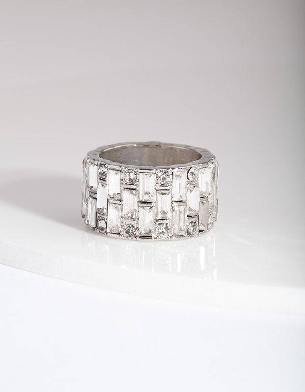 Silver Mixed Gem Ring