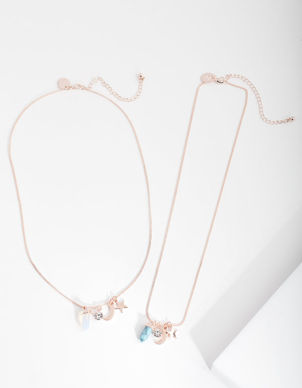 Rose Gold Celestial Necklace Pack