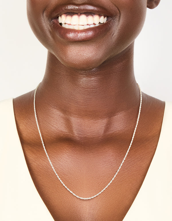 Sterling Silver Twisted Necklace