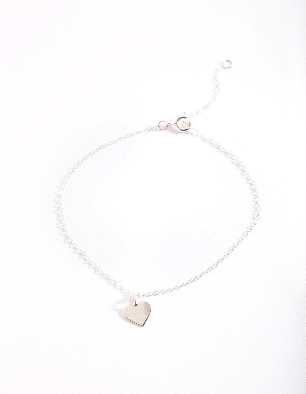 Sterling Silver Heart Charm Bracelet