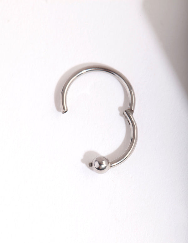 Surgical Steel Plain Bead Belly Clicker Ring