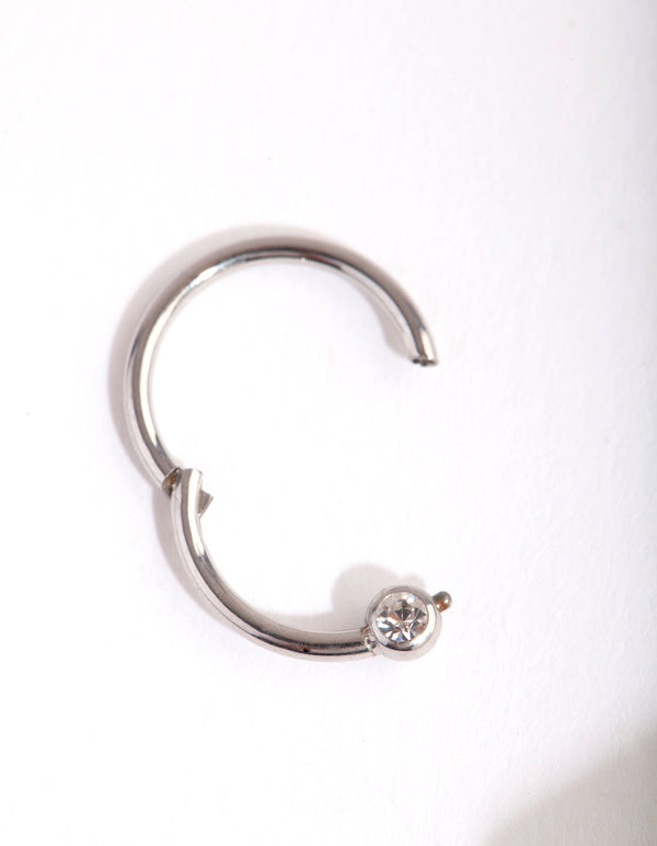 Surgical Steel Diamante Belly Clicker Ring
