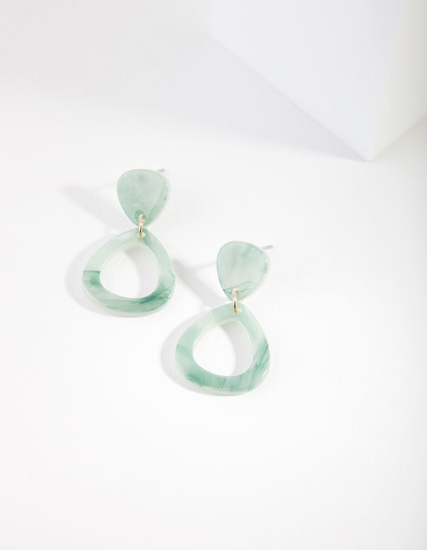 Acrylic Double Teardrop Earrings