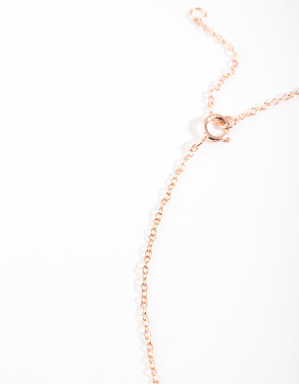 Rose Gold Plated Sterling Silver Micro Heart Necklace