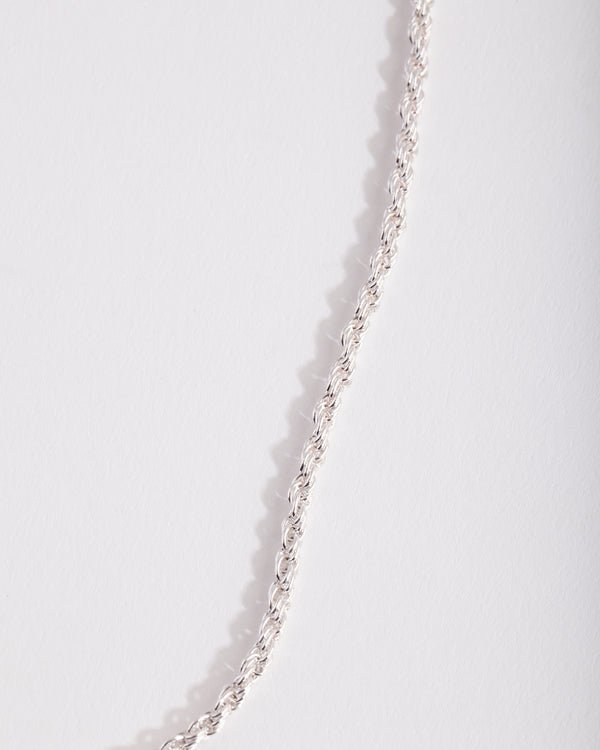 Silver Plated 60cm Rope Chain Necklace