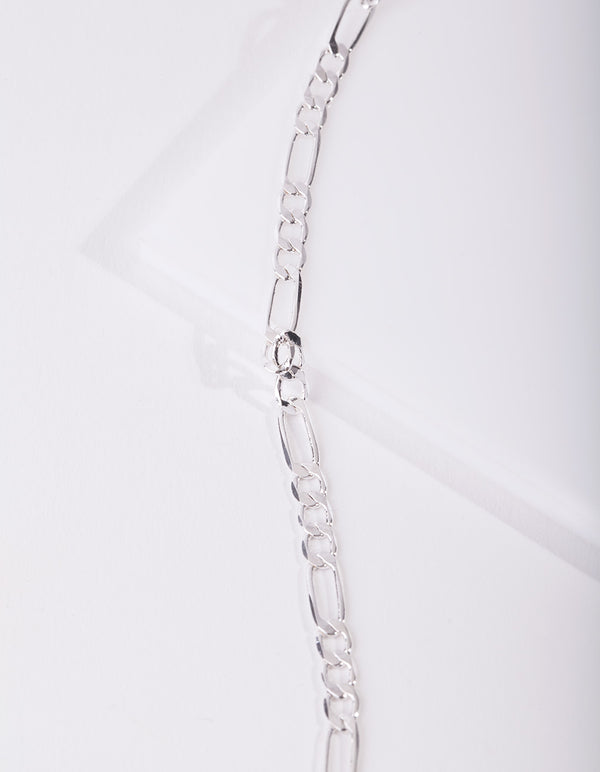 Silver Plated 60cm Figaro Chain Necklace