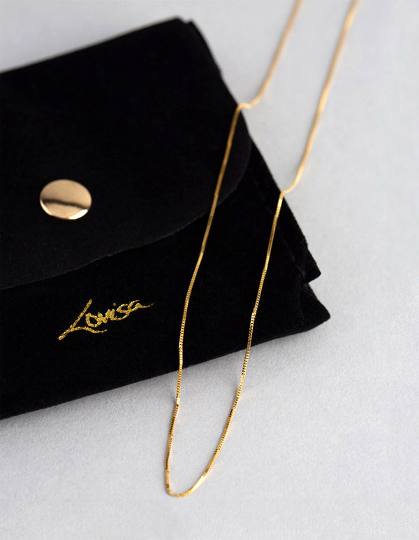 9ct Gold Venetian Box Chain Necklace