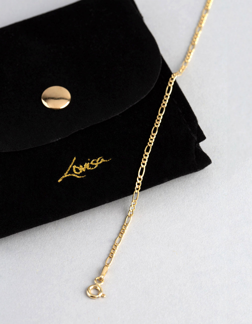 9ct Gold Figaro Chain Bracelet