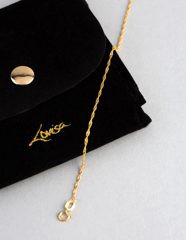 9ct Gold Twist Curb Chain Bracelet