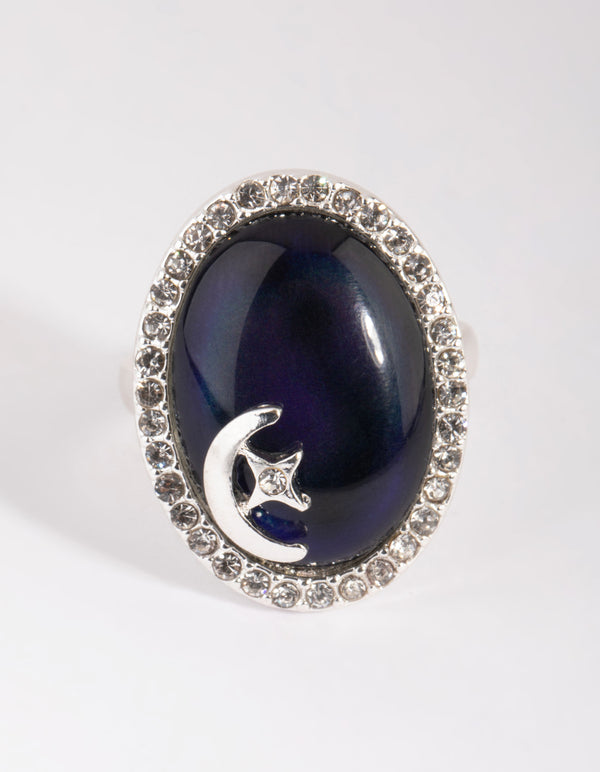 Silver Star & Moon Ring