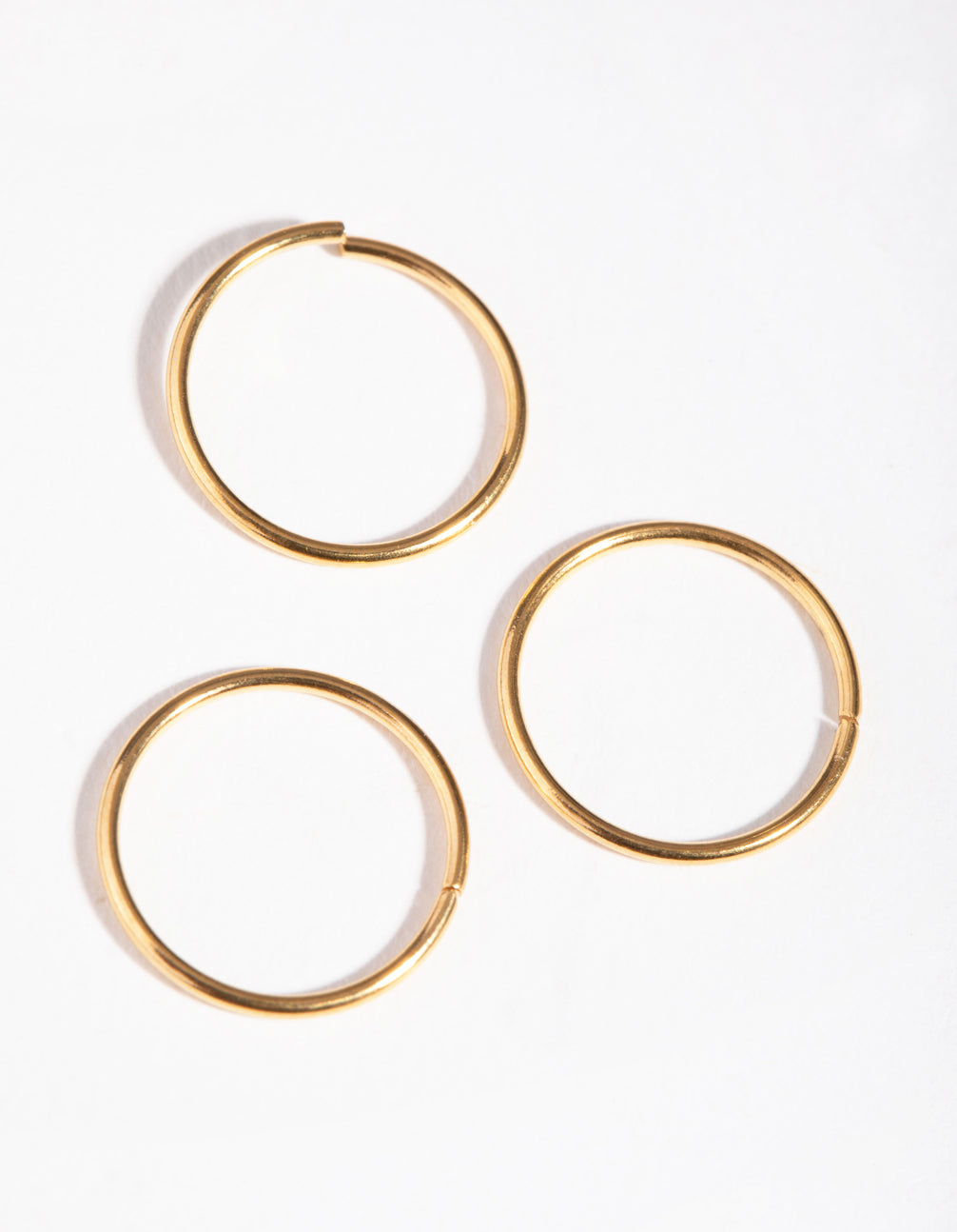 Gold Plain Nose Ring Pack