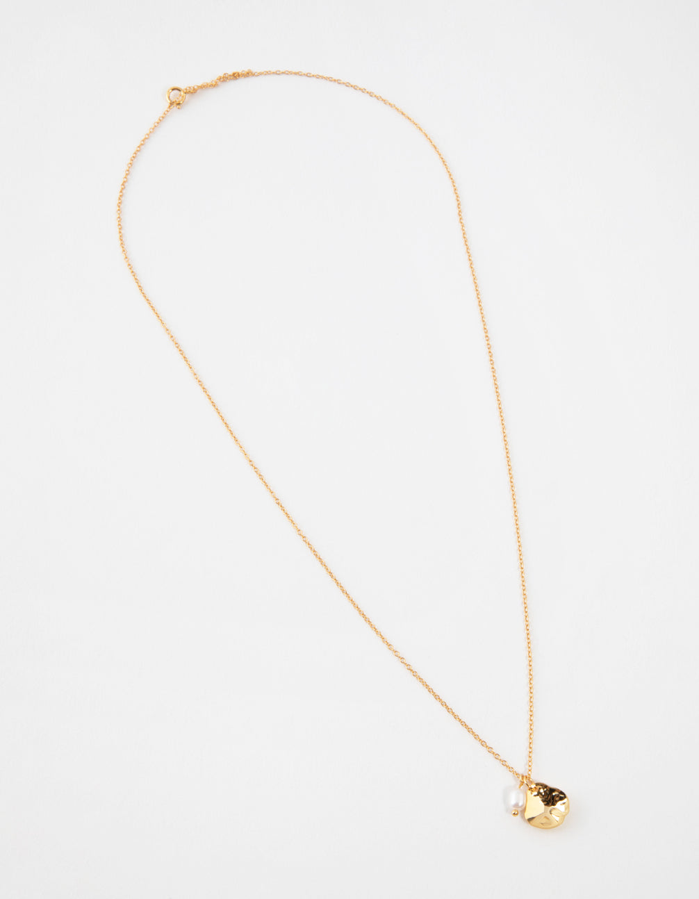 Gold Plated Sterling Silver Freshwater Pearl Cupchain Necklace