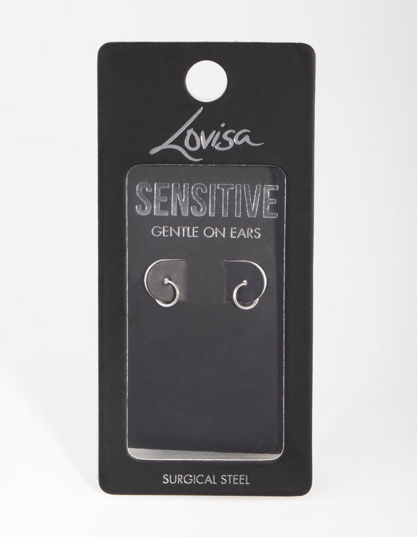 Surgical Steel Fine 5mm Sleeper Earrings