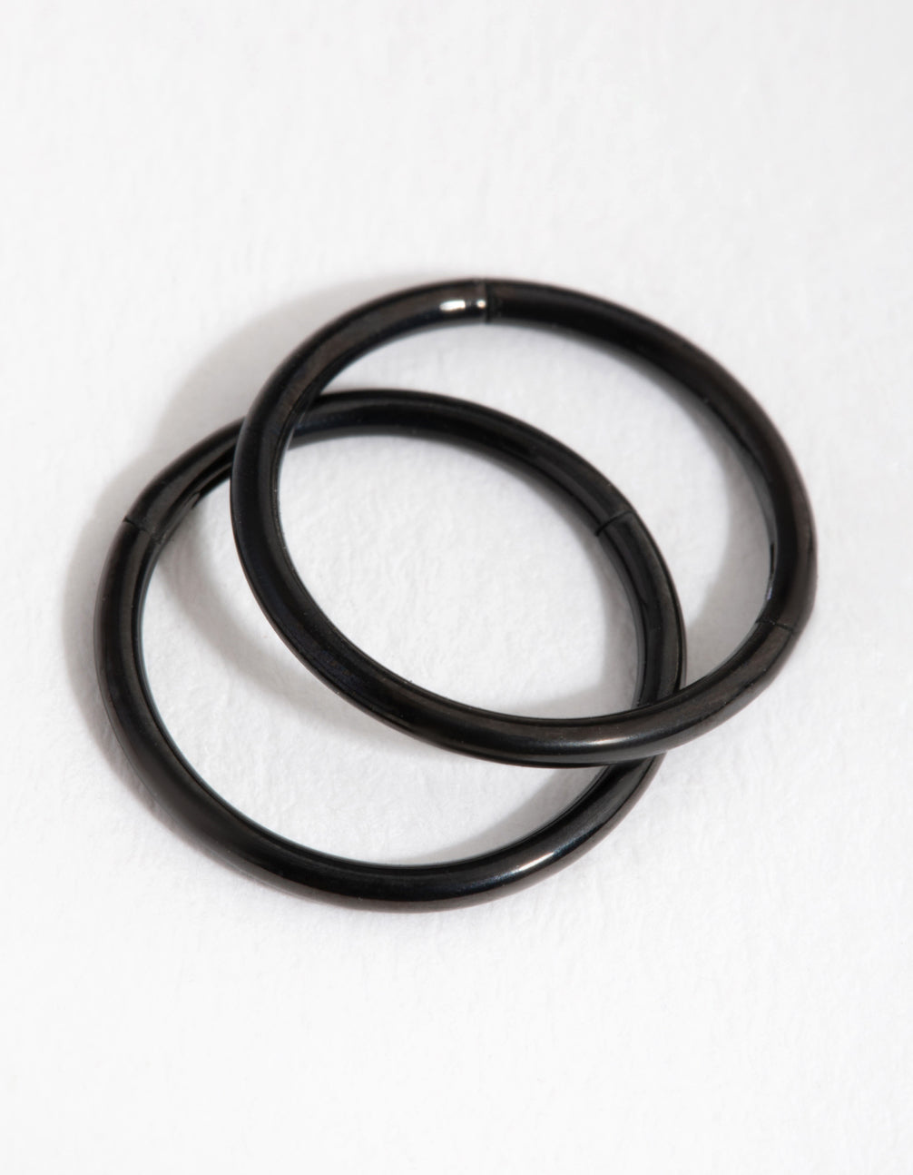 Black Coated Metal Surgical Steel 8mm Sleeper Earrings