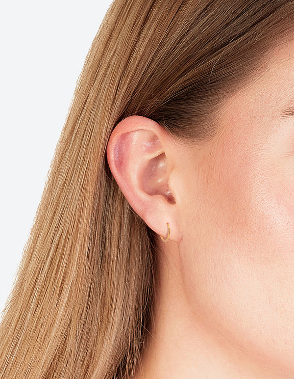 24 Carat Gold Plated Surgical Steel 8mm Sleeper Earrings