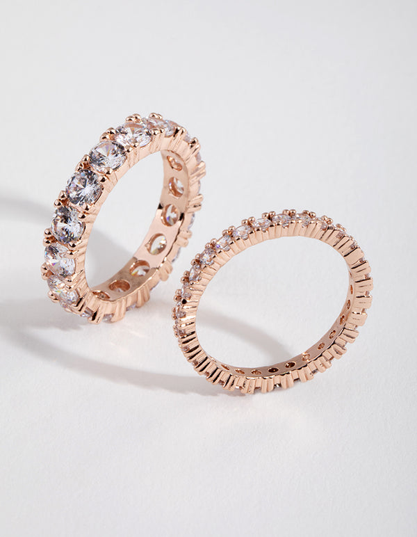 Rose Gold Double Band Set Ring