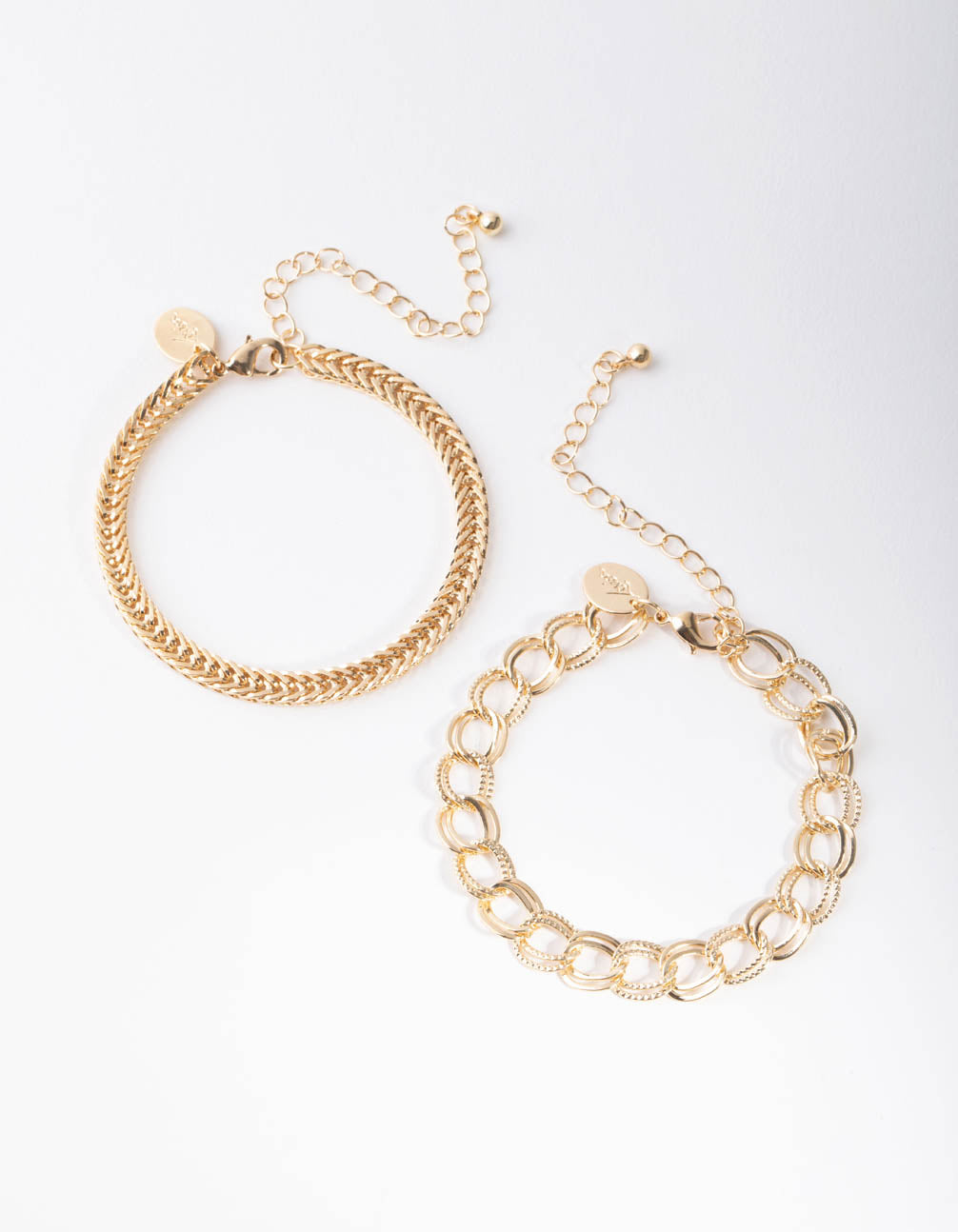 Gold Snake Link Chain Bracelet Pack