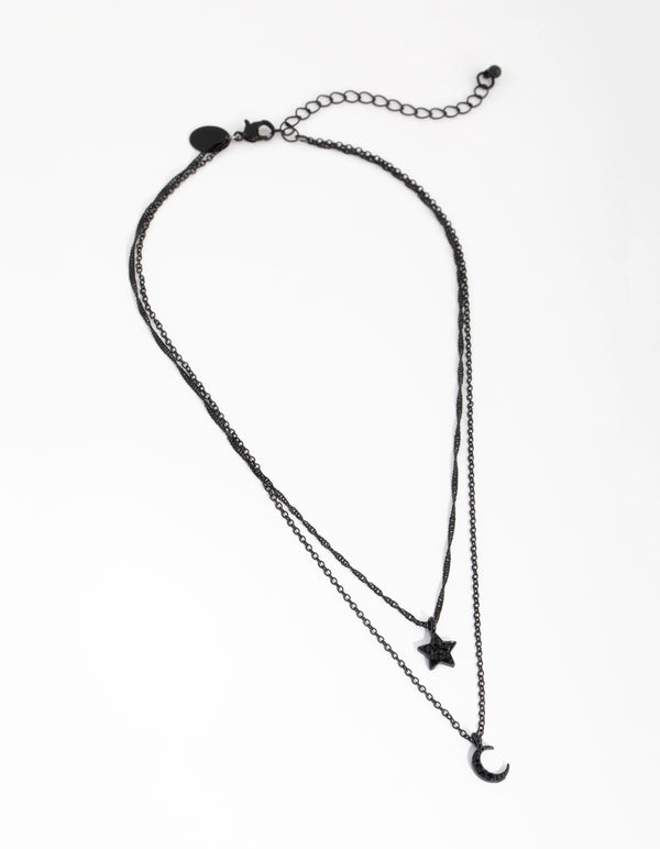 Matte Starry Night Charm Necklace