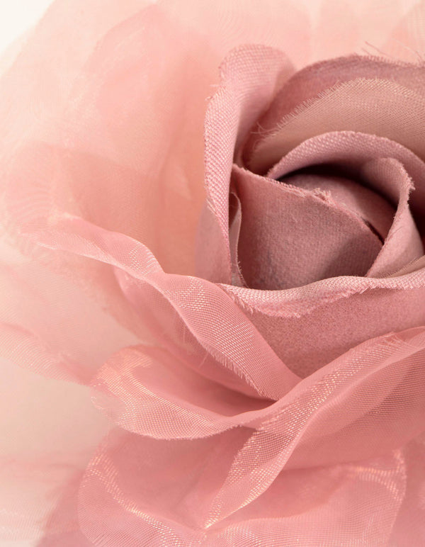 Mixed Fabric Rose Corsage