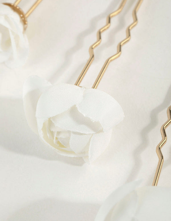 Mini Rosette Bun Pins