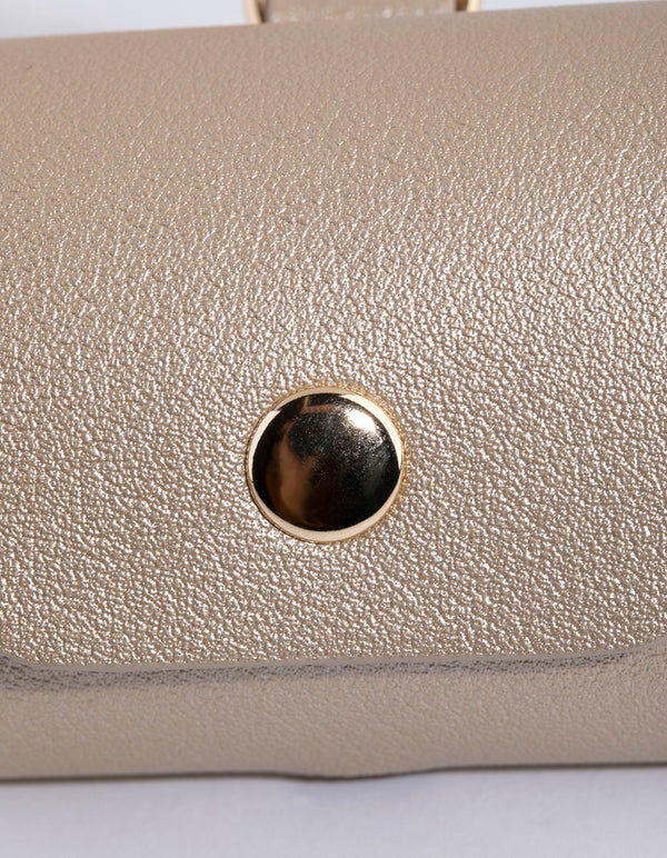 Wide Cream PU Leather Earpod Case