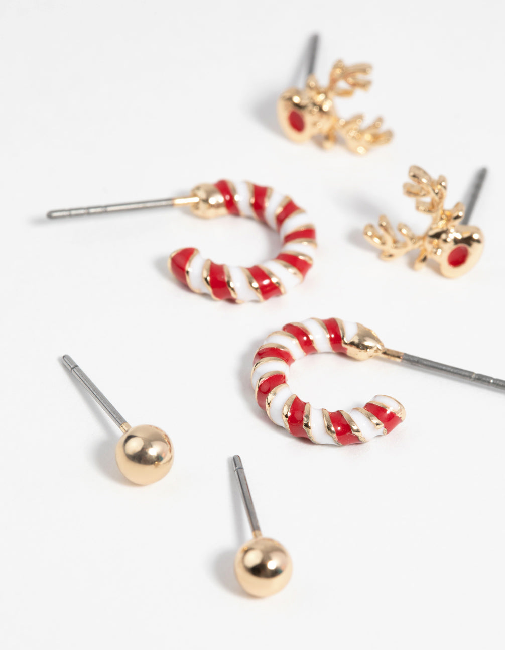 Festive Reindeer Stud Earring Pack