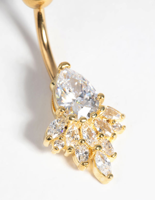 Gold Plated Surgical Steel Statement Belly Bar