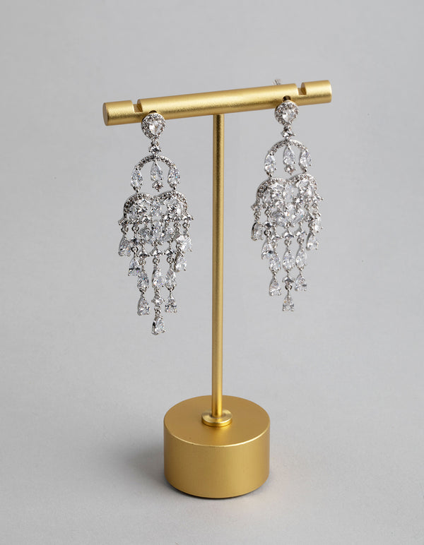Silver Chandelier Drop Earrings