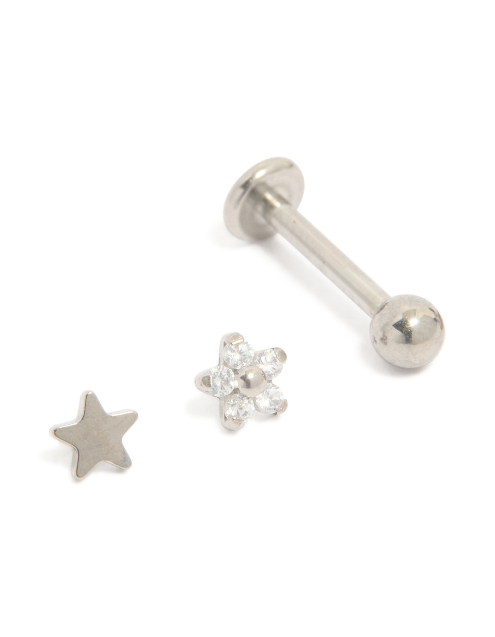Titanium Pretty Flat Back Stud Pack
