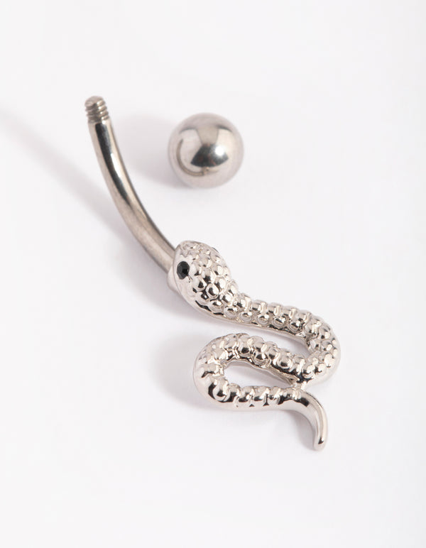 Surgical Steel Serpent Belly Bar