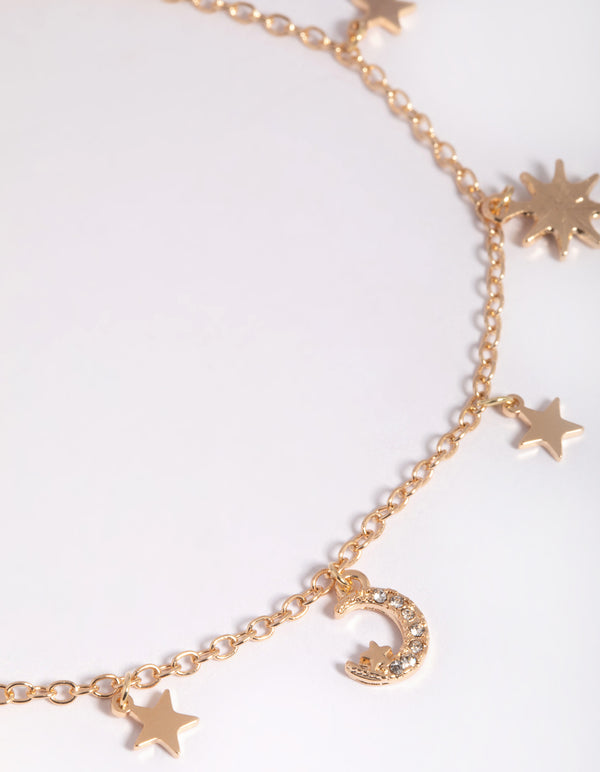 Gold Celestial Anklet