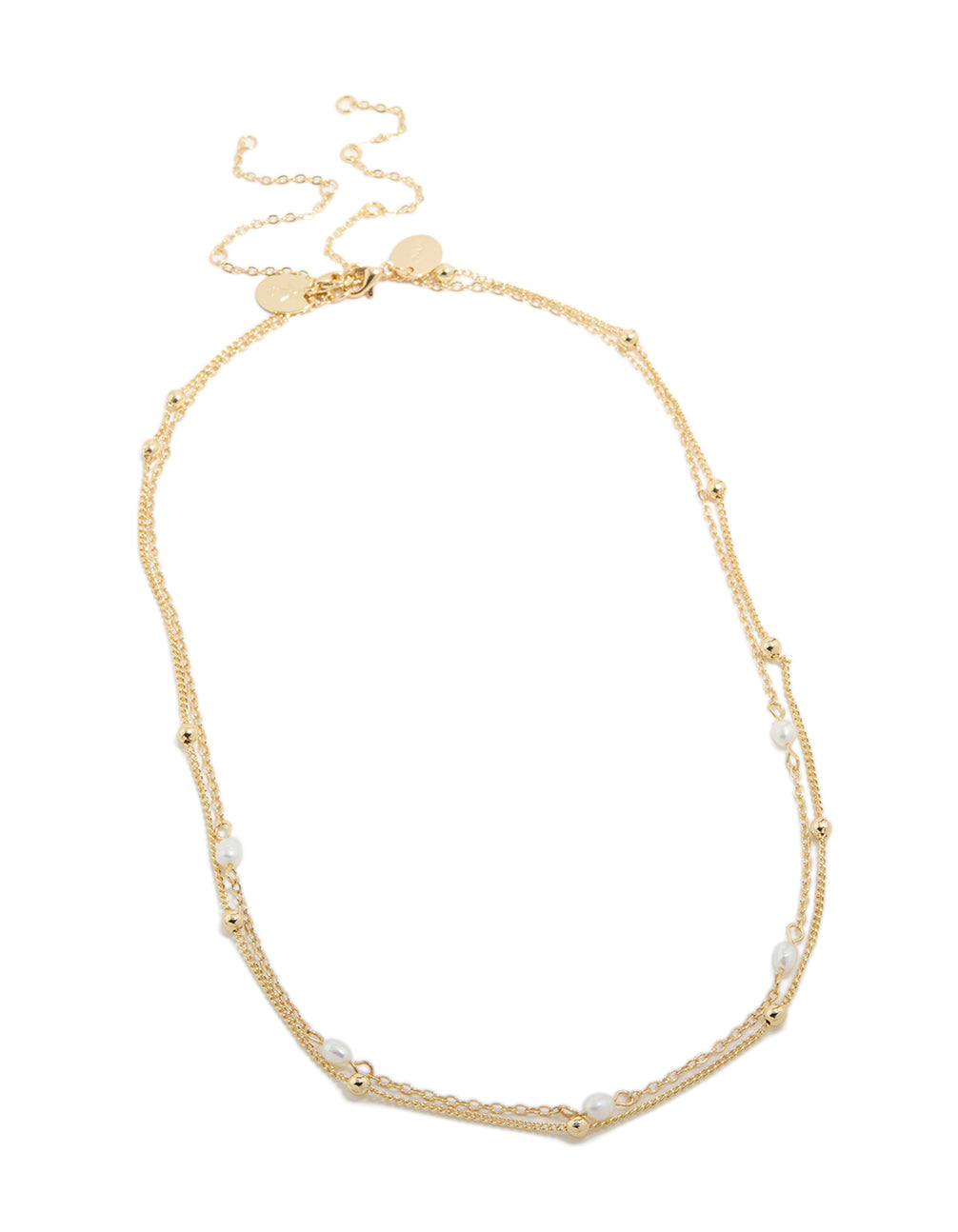 Gold Plated Freshwater Pearl Layered Necklace