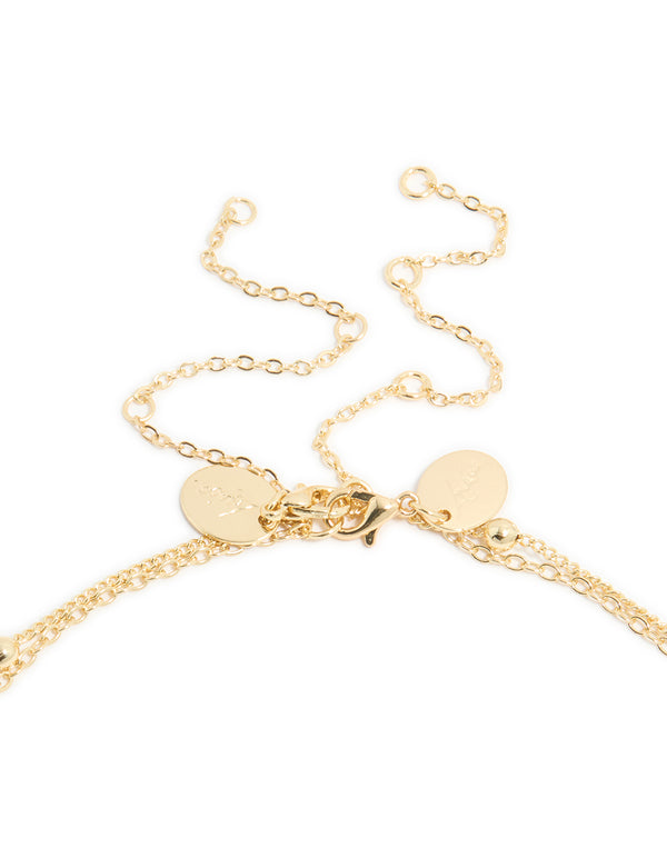 Gold Plated Freshwater Pearl Layered Necklace