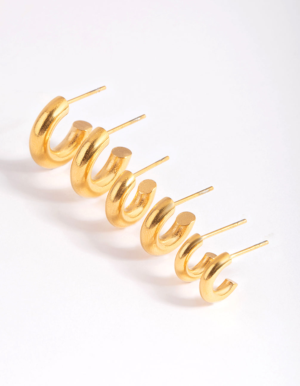 Waterproof Gold Plated Stainless Steel Mixed Hoop Earring Pack