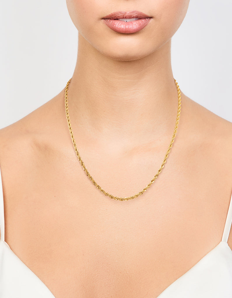 Waterproof Gold Plated Stainless Steel Twisted Chain Necklace - Lovisa