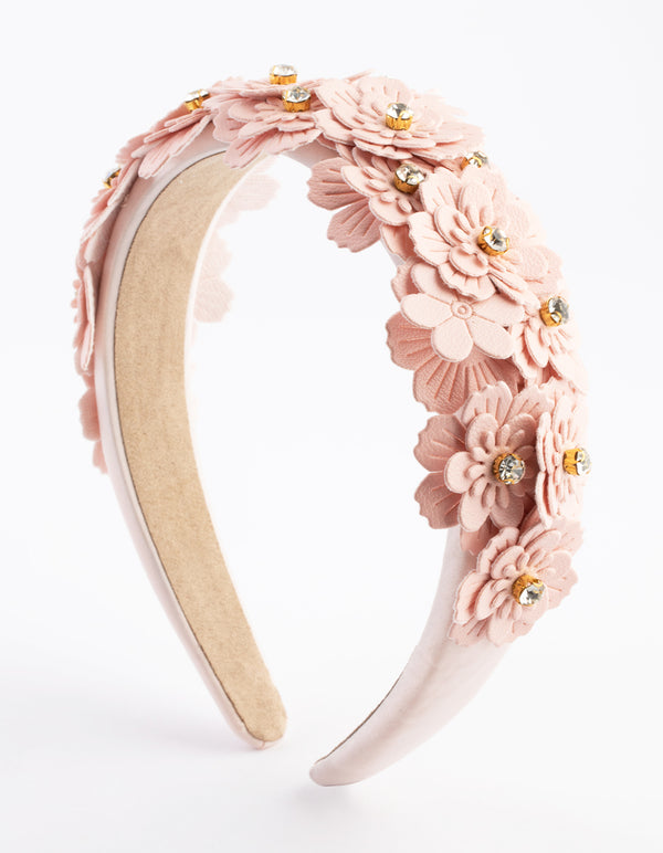 Fabric Floral Embellished Headband